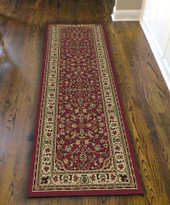 Radici Castello 953 Burgundy Runner Area Rug Room Scene