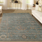 Radici Colosseo 3562 Green Area Rug Room Scene Radici Colosseo 3562 Green Area Rug Room Scene