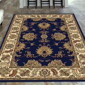 Radici Noble 1330 Navy Area Rug Room Scene Radici Noble 1330 Navy Area Rug Room Scene