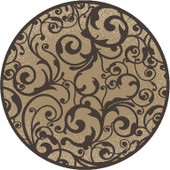 Radici Pisa 1845 Beige Round Area Rug