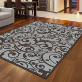 Radici Pisa 1845 Grey Area Rug Room Scene Radici Pisa 1845 Grey Area Rug Room Scene