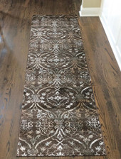 Radici Pisa 3746 Brown Runner Area Rug Room Scene