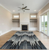 Kas Landscapes 5908 Blue/Ivory Pulse Area Rug Room Scene Kas Landscapes 5908 Blue/Ivory Pulse Area Rug Room Scene