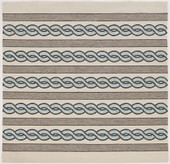 Kas Libby Langdon Hamptons 5235 Ivory/Spa Cable Knit Square Area Rug Kas Libby Langdon Hamptons 5235 Ivory/Spa Cable Knit Square Area Rug