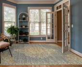 Kas Ria 6825 Slate Grey Elegance Area Rug Room Scene Kas Ria 6825 Slate Grey Elegance Area Rug Room Scene