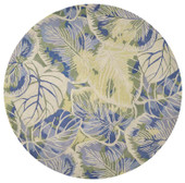 Kas Sparta 3105 Blue/Green Silhoutte Round Area Rug