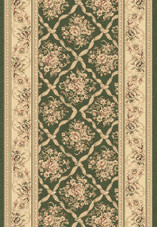 Dynamic Rugs Legacy 58018-440 Green 2'7" Wide Hall and Stair Runner