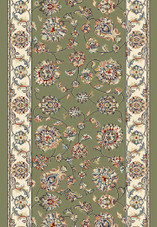 Dynamic Rugs Ancient Garden 57365-4464 Green Ivory 2'7" Wide Hall and Stair Runner