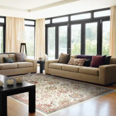 Dynamic Rugs Juno 6883-130 Ivory/Red Area Rug Room Scene Dynamic Rugs Juno 6883-130 Ivory/Red Area Rug Room Scene