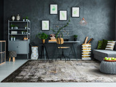 Dynamic Rugs Million 5843-995 Grey Area Rug Room Scene Dynamic Rugs Million 5843-995 Grey Area Rug Room Scene