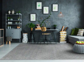 Dynamic Rugs Mysterio 12222-506 Dk. Grey Area Rug Room Scene Dynamic Rugs Mysterio 12222-506 Dk. Grey Area Rug Room Scene
