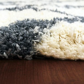 Dynamic Rugs Nitro Lux 6361-159 Ivory/Blue Area Rug Pile Edge