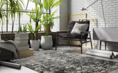 Loloi Augustus AGS-06 Fog Area Rug Room Scene Loloi Augustus AGS-06 Fog Area Rug Room Scene