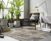 Loloi Franca FRN-04 Slate/Sky Area Rug Room Scene Loloi Franca FRN-04 Slate/Sky Area Rug Room Scene