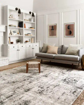 Loloi II Alchemy ALC-04 Silver/Graphite Area Rug Room Scene Loloi II Alchemy ALC-04 Silver/Graphite Area Rug Room Scene