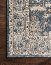 Loloi II Teagan TEA-03 Denim/Pebble Area Rug Corner Loloi II Teagan TEA-03 Denim/Pebble Area Rug Corner