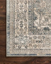 Loloi II Teagan TEA-04 Sky/Natural Area Rug Corner Loloi II Teagan TEA-04 Sky/Natural Area Rug Corner