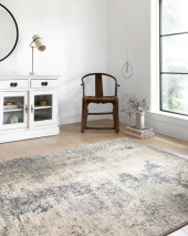 Loloi II Teagan TEA-07 Natural/Denim Area Rug Room Scene Loloi II Teagan TEA-07 Natural/Denim Area Rug Room Scene
