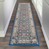 Nourison Ankara Global ANR13 Navy/Multi Runner Area Rug Room Scene Nourison Ankara Global ANR13 Navy/Multi Runner Area Rug Room Scene