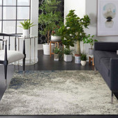 Nourison Passion PSN10 Charcoal/Ivory Area Rug Room Scene Nourison Passion PSN10 Charcoal/Ivory Area Rug Room Scene