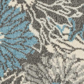Nourison Passion PSN17 Charcoal/Blue Area Rug Detail