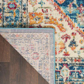 Nourison Passion PSN23 Ivory/Light Blue Area Rug Backing Nourison Passion PSN23 Ivory/Light Blue Area Rug Backing