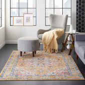 Nourison Passion PSN23 Ivory/Yellow Area Rug Room Scene Nourison Passion PSN23 Ivory/Yellow Area Rug Room Scene