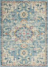 Nourison Passion PSN25 Ivory/Light Blue Area Rug Nourison Passion PSN25 Ivory/Light Blue Area Rug