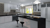 QLS133 Queens Lair Frosted Hive Mosaic Tile Room Scene QLS133 Queens Lair Frosted Hive Mosaic Tile Room Scene