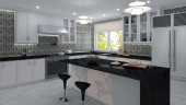 SGS72 Seagull Polar Grey Mosaic Tile Room Scene SGS72 Seagull Polar Grey Mosaic Tile Room Scene