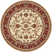 Sensation 4792 Ivory Red Round Area Rug Sensation 4792 Ivory Red Round Area Rug
