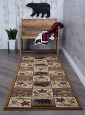 Americana 6610 Multi Runner Area Rug on Floor Americana 6610 Multi Runner Area Rug on Floor