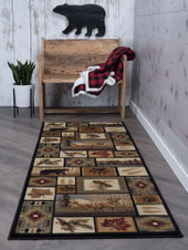 Americana 6660 Multi Runner Area Rug on Floor Americana 6660 Multi Runner Area Rug on Floor