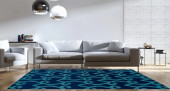 Glam GLA05-17 Blue Area Rug Room Scene Glam GLA05-17 Blue Area Rug Room Scene