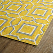 Glam GLA06-28 Yellow Area Rug Corner