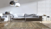 Linnea LIN-02 Natural/Sky Area Rug - Magnolia Home by Joanna Gaines Room Scene Linnea LIN-02 Natural/Sky Area Rug - Magnolia Home by Joanna Gaines Room Scene