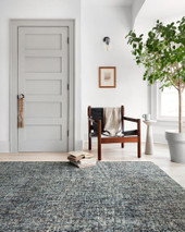 Loloi Harlow HLO-01 Denim/Charcoal Area Rug Room Scene Loloi Harlow HLO-01 Denim/Charcoal Area Rug Room Scene