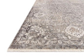 Loloi Homage HOM-03 Stone/Ivory Area Rug Angle Loloi Homage HOM-03 Stone/Ivory Area Rug Angle
