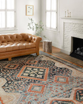 Loloi II Jocelyn JOC-05 Navy/Multi Area Rug Room Scene Loloi II Jocelyn JOC-05 Navy/Multi Area Rug Room Scene