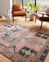 Loloi II Jocelyn JOC-06 Rose/Rose Area Rug Room Scene Loloi II Jocelyn JOC-06 Rose/Rose Area Rug Room Scene