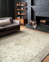 Loloi II Rosette ROS-02 Ivory/Silver Area Rug Room Scene Loloi II Rosette ROS-02 Ivory/Silver Area Rug Room Scene