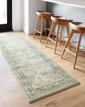Loloi II Rosette ROS-04 Steel/Graphite Runner Area Rug Room Scene