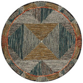 Loloi II Spectrum SPE-01 Lagoon/Spice Round Area Rug