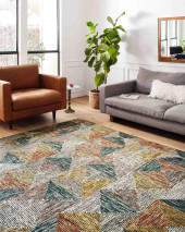 Loloi II Spectrum SPE-01 Lagoon/Spice Area Rug Room Scene Loloi II Spectrum SPE-01 Lagoon/Spice Area Rug Room Scene