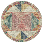 Loloi II Spectrum SPE-01 Silver/Fiesta Round Area Rug