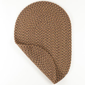 Rhody Rug Camden CD36 Shades of Brown Oval Area Rug Back