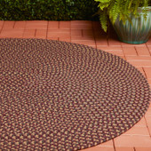 Rhody Rug Camden CD46 Garnet Tweed Oval Area Rug Outdoors