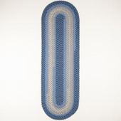 Rhody Rug Twin River TR12 Blue Multi Runner Area Rug