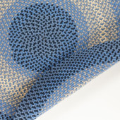 Rhody Rug Twin River TR12 Blue Multi Round Area Rug Back