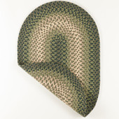 Rhody Rug Twin River TR22 Green Multi Oval Area Rug Back Rhody Rug Twin River TR22 Green Multi Oval Area Rug Back